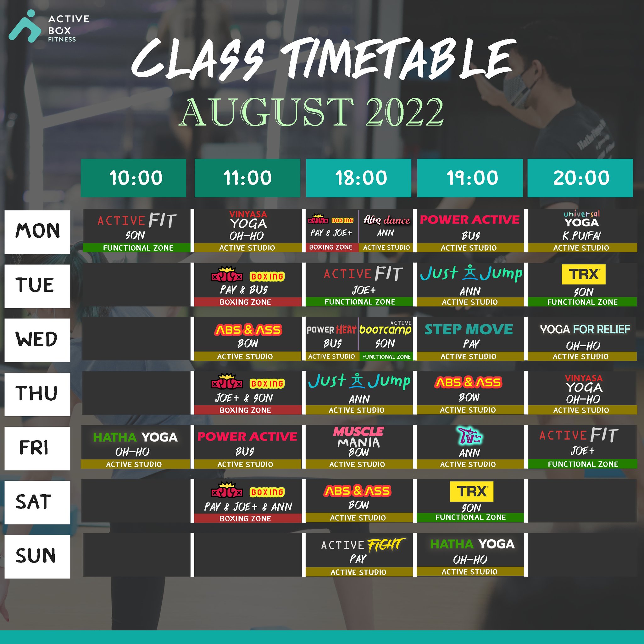 august timetable