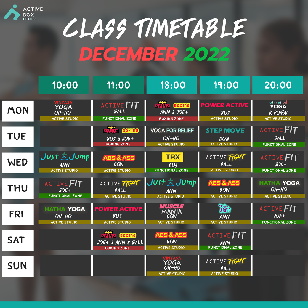 december timetable